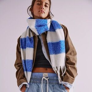 NEW Free People Coming Home Plaid Scarf